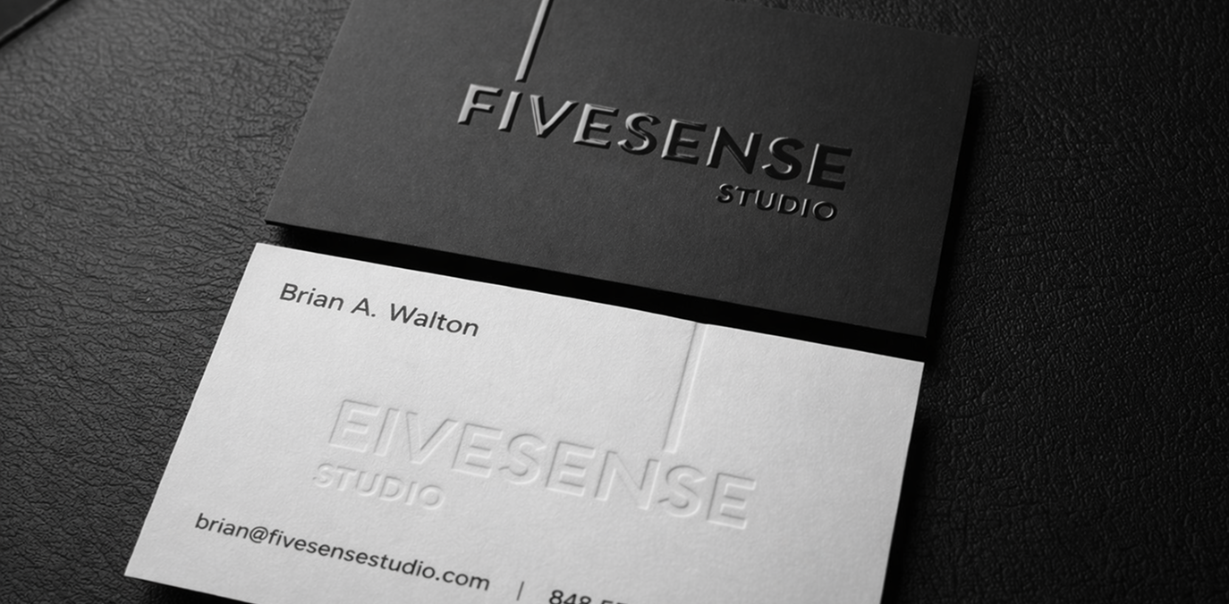 Spot uv-embossed business card